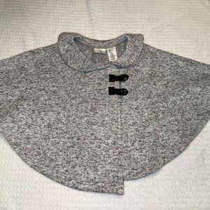 Max Studio Heather Gray Knit Cape